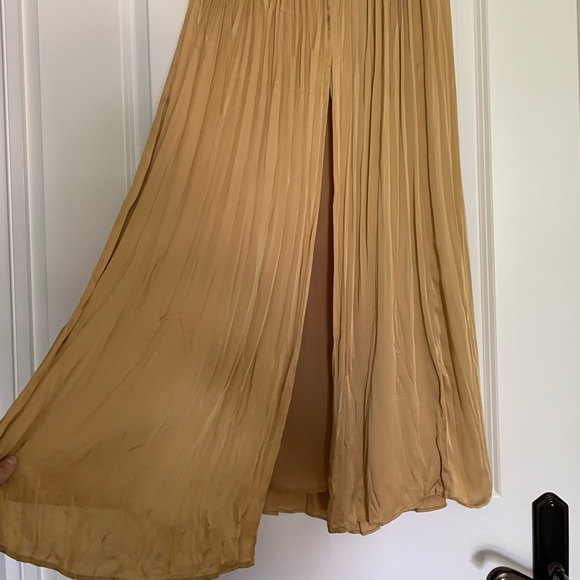 Silk summer maxi skirt with slit - Picture 2 of 3